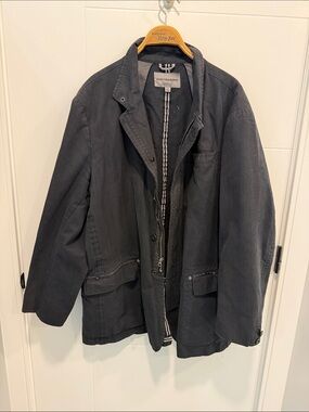 Johnston & Murphy Dark Gray Military-Style Field Jacket size XL